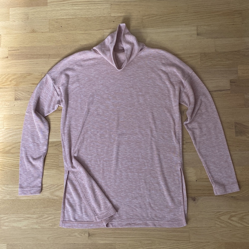 J. Crew Pink Sweater Tunic with Side Slits and Slouchy Neck